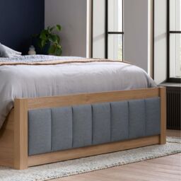 Birlea Belmont Grey & Oak Wooden Ottoman Bed Frame - Size: Double - thumbnail 6