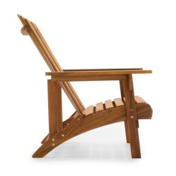 VonHaus Hudson Acacia Wooden Adirondack Garden Chair in Natural - Size: 1 Pack - thumbnail 8
