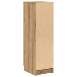Berkfield Home Shoe Cabinet Artisan Oak 29.5x35x100.5 cm Engineered Wood in Brown - thumbnail 6