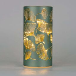 Shatchi 22cm Christmas Decorated Vase Led Silver Glass Vase / Flower