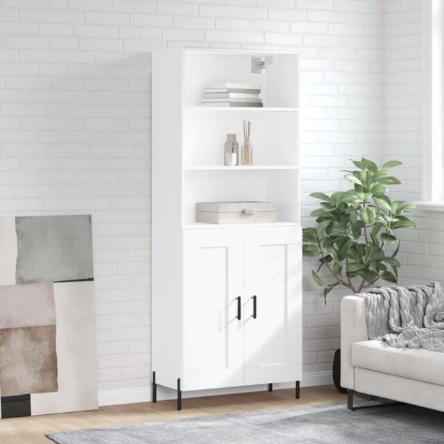 Berkfield Home Highboard White 69.5x34x180 cm Engineered Wood - image 1