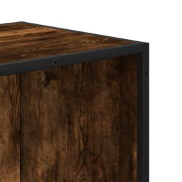 Berkfield Home Book Cabinet Smoked Oak 40x35x170.5 cm Engineered Wood in Brown - thumbnail 7