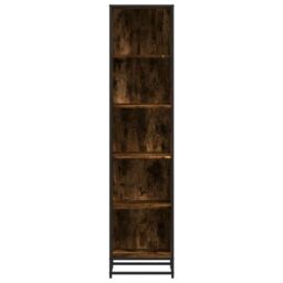 Berkfield Home Book Cabinet Smoked Oak 40x35x170.5 cm Engineered Wood in Brown - thumbnail 4