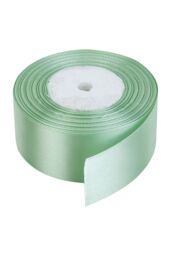 Neel Blue Double Sided Satin Polyester Ribbon Roll, 50mm x 25 Metres in Mint - thumbnail 2