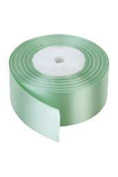 Neel Blue Double Sided Satin Polyester Ribbon Roll, 50mm x 25 Metres in Mint