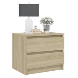 Berkfield Home Durable Bed Cabinets 2 pcs Sonoma Oak 50x39x43.5 cm Engineered Wood in Light Brown - thumbnail 6