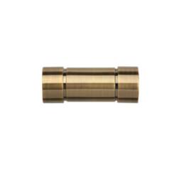 New Edge Blinds 28mm Fixed Length Metal Eyelet Curtain Pole Set - Aspect Finial in Metallics - Size: 50 cm - thumbnail 2