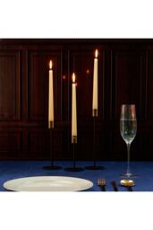 Deco Express Set Of 10 Taper Candles in Beige - thumbnail 2