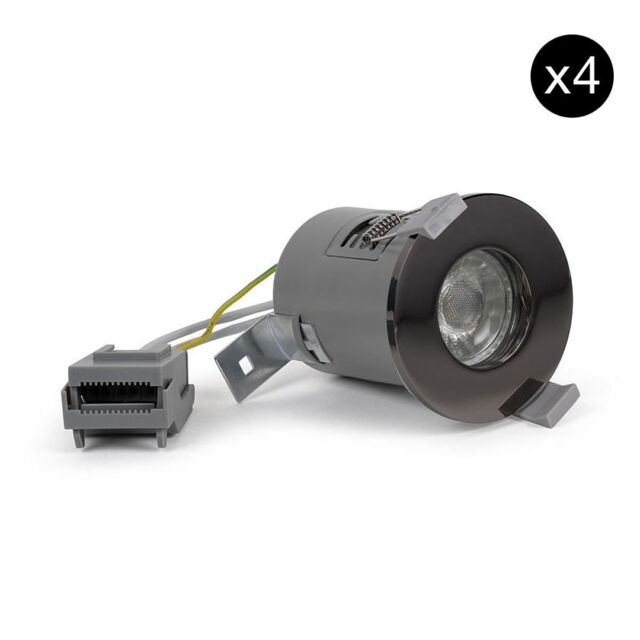 SE Home 4 PACK - Black Nickel GU10 Fire Rated Downlight - IP65 - image 1