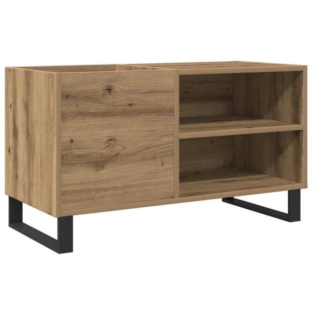 Berkfield Home Record Cabinet Artisan Oak 84.5x38x48 cm Engineered Wood in Brown - image 1