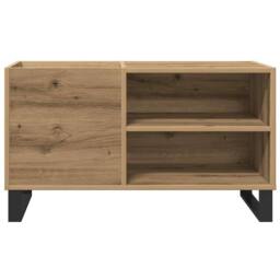 Berkfield Home Record Cabinet Artisan Oak 84.5x38x48 cm Engineered Wood in Brown - thumbnail 4
