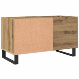 Berkfield Home Record Cabinet Artisan Oak 84.5x38x48 cm Engineered Wood in Brown - thumbnail 6