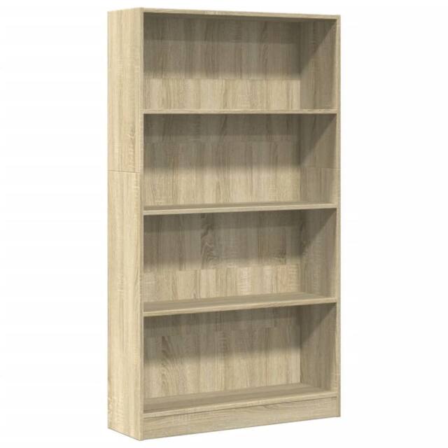 Berkfield Home Bookcase Sonoma Oak 80x24x143 cm Engineered Wood in Light Oak - Size: 80 x 24 x 143 cm - image 1