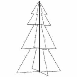 Berkfield Home Bright Christmas Cone Tree 200 LEDs Indoor & Outdoor 98x150 cm in Blue - thumbnail 5