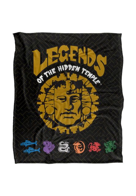 Nickelodeon Legends of The Hidden Temple Logo & Teams Silky Touch Super Soft Throw Blanket 152 X 127 cm in White - image 1