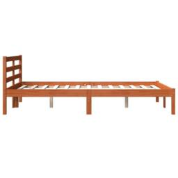 Berkfield Home Beautiful Bed Frame without Mattress Wax Brown 120x200 cm Solid W - thumbnail 5