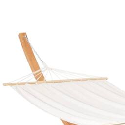 FLAVORA Outdoor Garden Hammock with Wooden Stand Swing Hanging Bed in Natural - Size: 0.6m2 - thumbnail 1