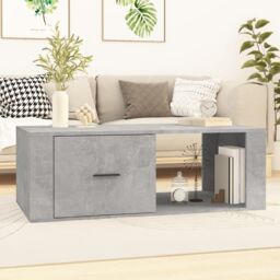Berkfield Home Coffee Table Concrete Grey 100x50.5x35 cm Engineered Wood - thumbnail 1