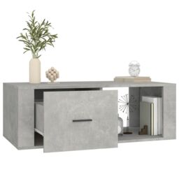Berkfield Home Coffee Table Concrete Grey 100x50.5x35 cm Engineered Wood - thumbnail 5
