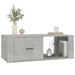 Berkfield Home Coffee Table Concrete Grey 100x50.5x35 cm Engineered Wood - thumbnail 4