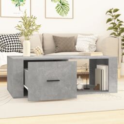 Berkfield Home Coffee Table Concrete Grey 100x50.5x35 cm Engineered Wood - thumbnail 3