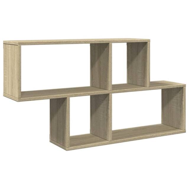Berkfield Home Wall Shelf Sonoma Oak 100x20x53 cm Engineered Wood in Light Tan - Size: 100 x 20 x 53 cm - image 1