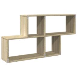 Berkfield Home Wall Shelf Sonoma Oak 100x20x53 cm Engineered Wood in Light Tan - Size: 100 x 20 x 53 cm - thumbnail 6