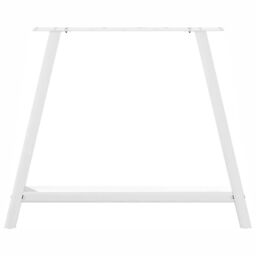 Berkfield Home Coffee Table Legs A-Shaped 2 pcs White¬†90x(72-73) cm Steel in White - thumbnail 5