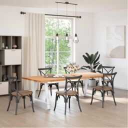 Berkfield Home Coffee Table Legs A-Shaped 2 pcs White¬†90x(72-73) cm Steel in White - thumbnail 2