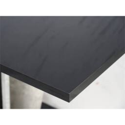 Nordara Black Gloss Extendable Dining Table 120-160 cm - Size: 0.6m2 - thumbnail 3