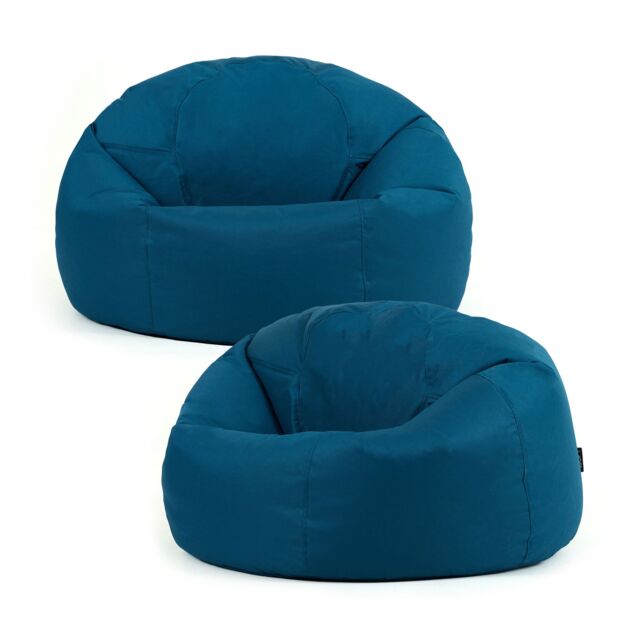 icon Classic Indoor Outdoor Bean Bag Khaki Bean Bag Chair Pack of 2 in Teal - image 1