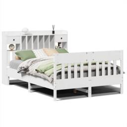 Berkfield Home Decorative Bed Frame without Mattress White 150x200 cm King Size - thumbnail 3