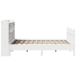Berkfield Home Decorative Bed Frame without Mattress White 150x200 cm King Size - thumbnail 7