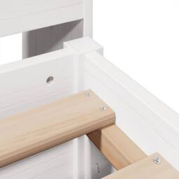 Berkfield Home Decorative Bed Frame without Mattress White 150x200 cm King Size - thumbnail 9