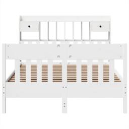Berkfield Home Decorative Bed Frame without Mattress White 150x200 cm King Size - thumbnail 4