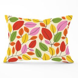 Warren Reed - Designer Autumn Leaves Cushions in Red - Size: 60 cm x 60 cm - thumbnail 1