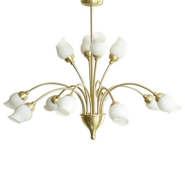 Netlighting Rimini Pendant 12 Light G9 Satin Brass in Gold - image 1