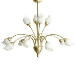 Netlighting Rimini Pendant 12 Light G9 Satin Brass in Gold