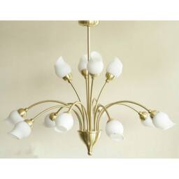 Netlighting Rimini Pendant 12 Light G9 Satin Brass in Gold - thumbnail 2