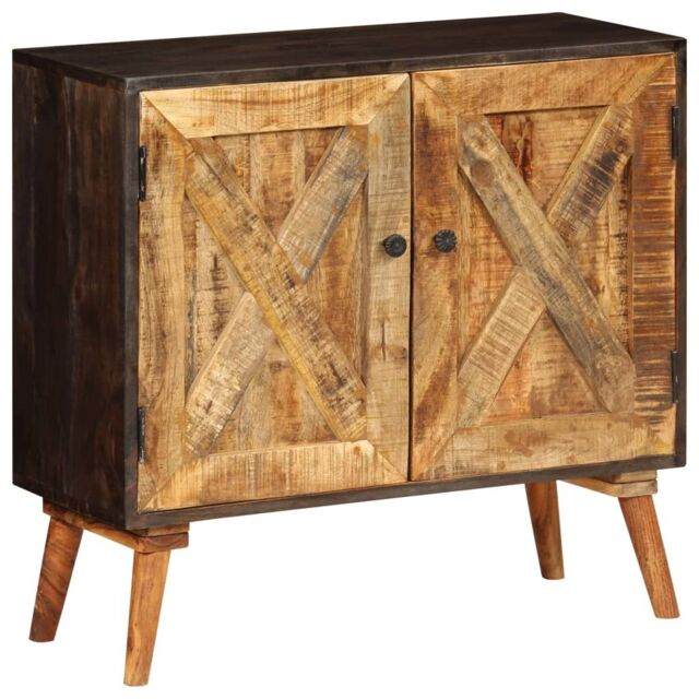 Berkfield Home Sideboard Solid Mango Wood 85x30x75 cm in Brown - Size: 85 x 30 x 75 cm - image 1
