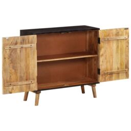 Berkfield Home Sideboard Solid Mango Wood 85x30x75 cm in Brown - Size: 85 x 30 x 75 cm - thumbnail 3