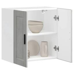 Berkfield Home Kitchen Wall Cabinet Porto Concrete Grey Engineered Wood - thumbnail 4