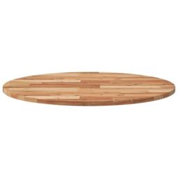 Berkfield Home Table Top Round √ò80x2 cm Solid Wood Acacia in Brown - Size: 80x2 cm - thumbnail 4