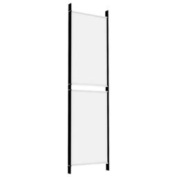 Berkfield Home Durable 4-Panel Room Divider White 200x180 cm Fabric - thumbnail 6