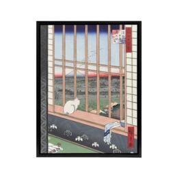 "Artery8 Revelers Return Festival Japanese Framed Canvas Wall Art Print Hiroshige - Size: W12"" x H16""" - thumbnail 1