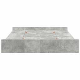 Berkfield Home Storage Bed Frame Concrete grey 140 x 190 cm Melamine - thumbnail 6