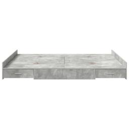 Berkfield Home Storage Bed Frame Concrete grey 140 x 190 cm Melamine - thumbnail 5