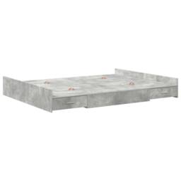 Berkfield Home Storage Bed Frame Concrete grey 140 x 190 cm Melamine - thumbnail 7