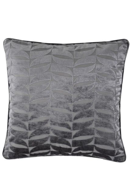 Curtina 'Kendal' Retro Geo Jacquard Woven Filled Cushion in Charcoal - Size: 43 cm x 43 cm - image 1