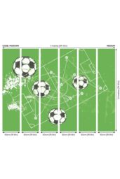 Origin Murals Football Grunge Wall Mural in Green - Size: W350 cm x H280 cm - thumbnail 3